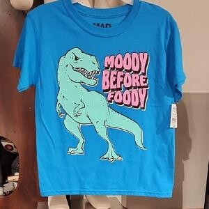 MAD Engine Blue and Pink Dinosaur Tee Short Sleeve